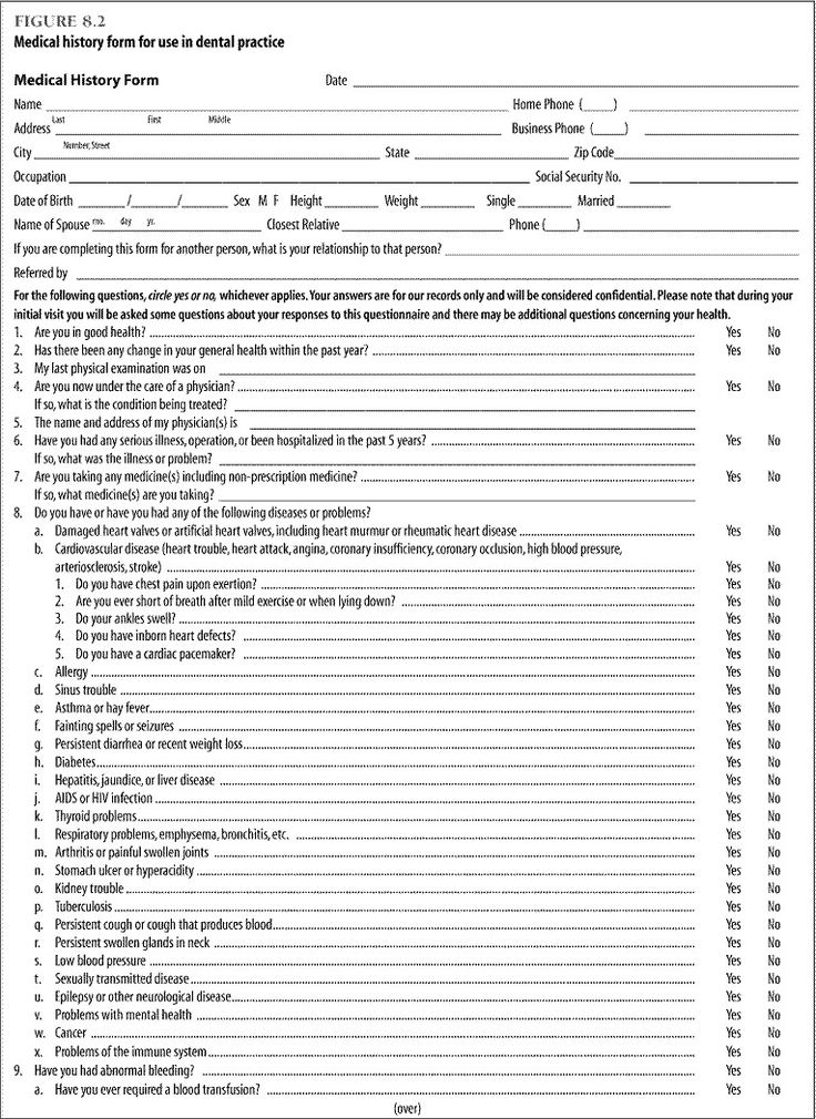 Dental Medical History form Template Fresh Medical History form