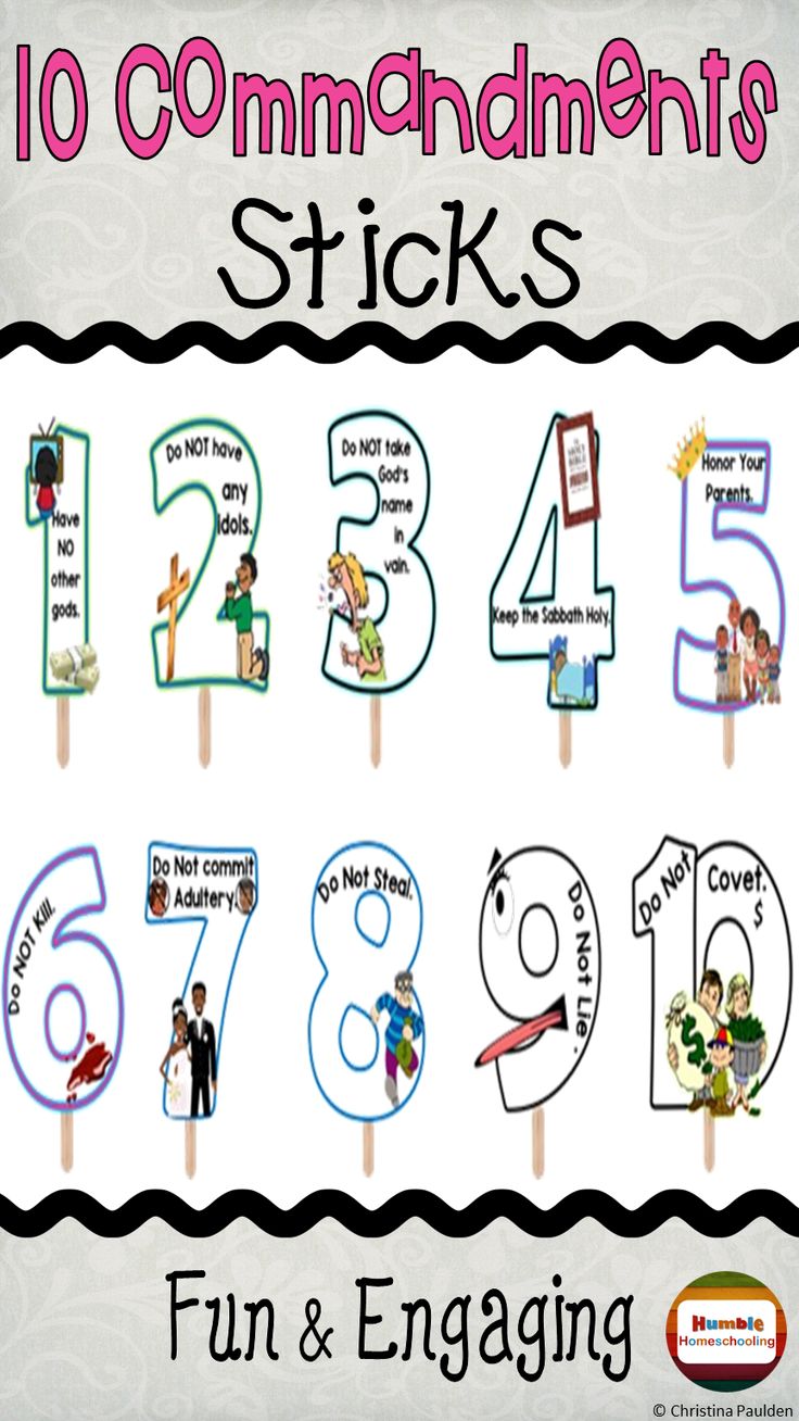 10 commandments sticks activities preschool crafts 10