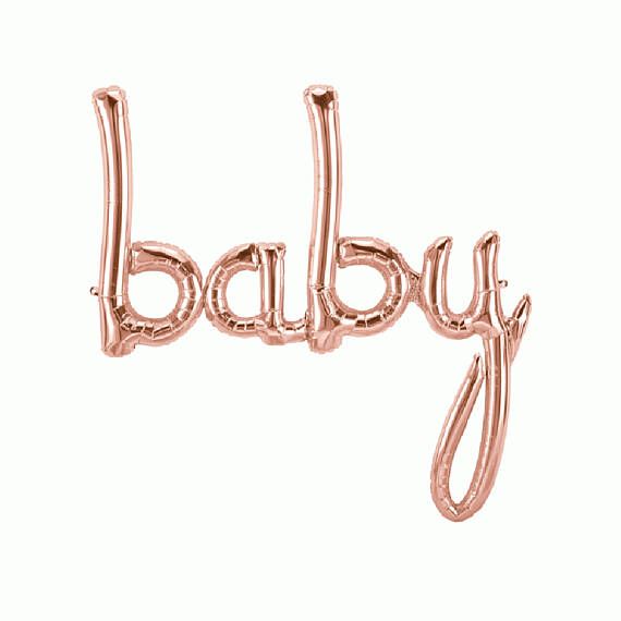 Baby Shower Balloon,Baby Girls Baby Shower Script Balloon Baby Girl Baby Shower Script Balloon Large Rose Gold Baby Shower Balloon