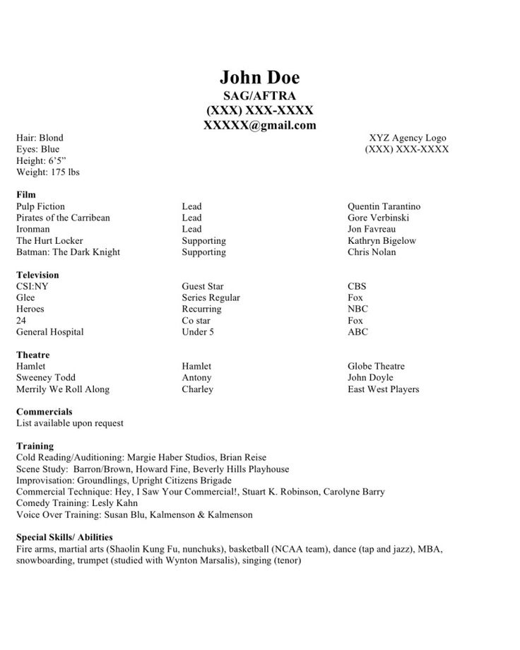 best 25 acting resume template ideas on pinterest resume