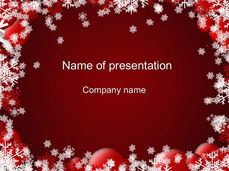 snowflakes powerpoint template