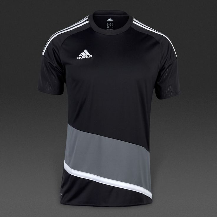 643 best Football Equipments images on Pinterest | Football shoes ... adidas Regista 16 SS Jersey - Black/White/Vista Grey