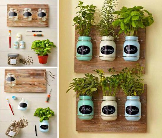Mason Jar Herb Garden Diy