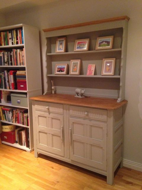 Annie Sloan Paris Grey Welsh Dresser Cabinet Annie Sloan Paris Grey Welsh Dresser Cabinet