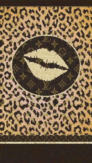 ANIMAL PRINT LV LIPS IPHONE WALLPAPER BACKGROUND Animal