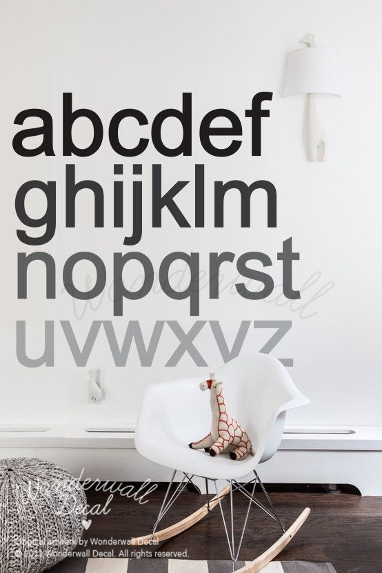 New Alphabets Wall Decal Bold Modern And Minimalist Nursery New Alphabets Wall Decal Bold Modern And Minimalist Nursery Removable Sticker Suitable For Baby Kids Room A Through Z In 2018