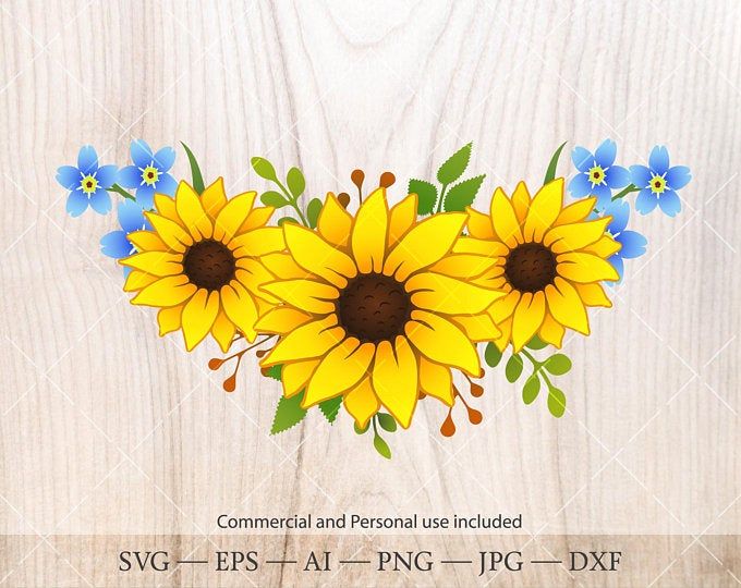 Download Boho sunflower wreath SVG. Sunflower clipart. Floral frame ...