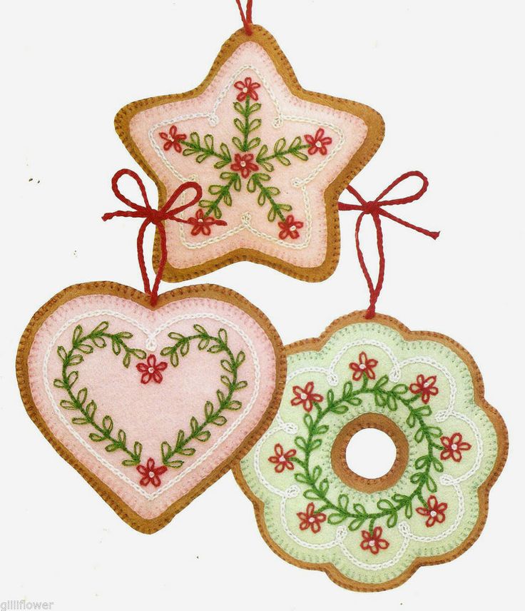 felt cookie christmas tree ornaments vintage sewing felt cookie christmas tree ornaments vintage sewing