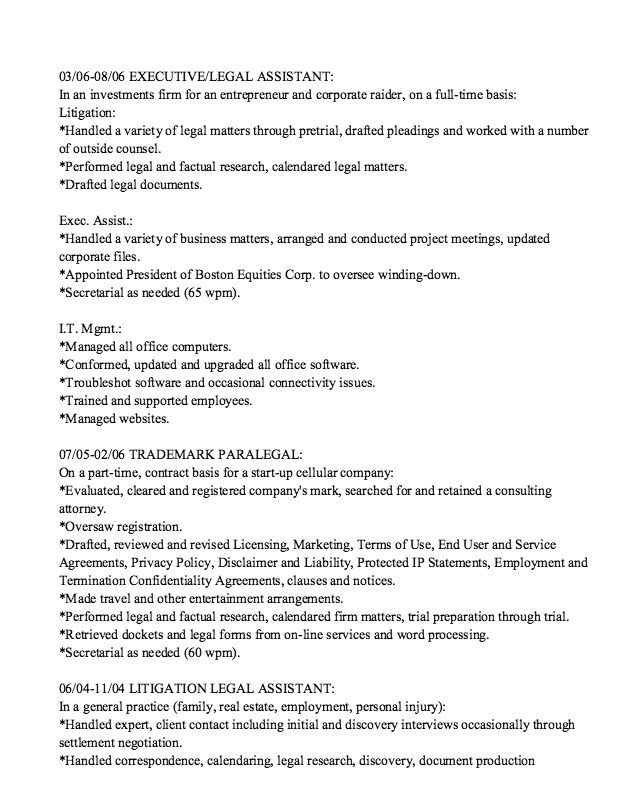 Trademark Resume Sample - resumesdesign trademark - personal injury assistant sample resume Trademark Resume Sample - resumesdesign trademark - personal injury assistant sample resume