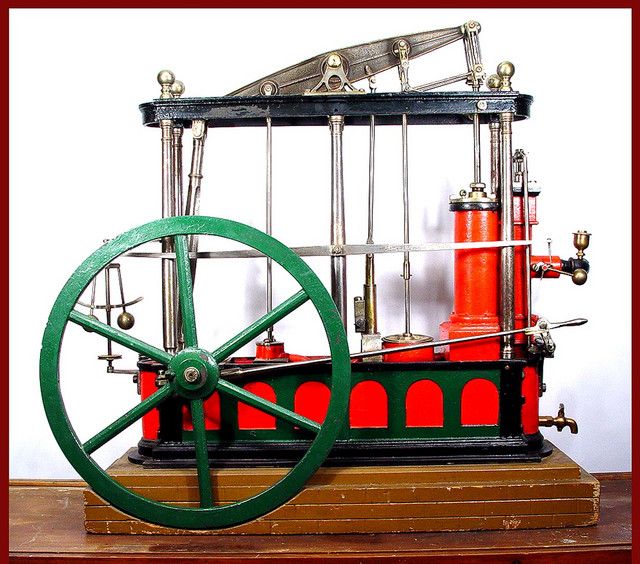 Ca. 1840-50 2 HP Walking Beam Steam Engine, Ex-MIT Museum Collection