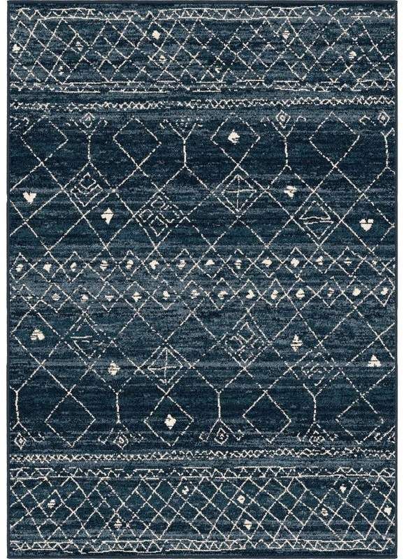 Foundry Select Nevarez Gabbeh Field Faded Indigo Indoor Area Rug