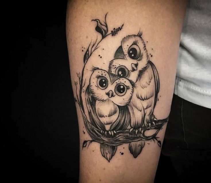 Owls Tattoo For Women Small in 2020 Owl tattoo design, Cute owl