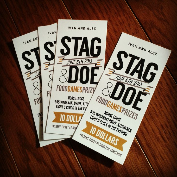 13 best weddings images on pinterest custom tickets custom stag ticket ideas