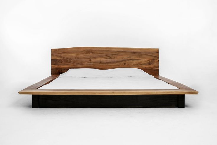 Walnut Platform Bed Frame And Headboard In Twin King And Queen Size Kaatje Walnut Bed Frame Bed Frame And Headboard Walnut Bed