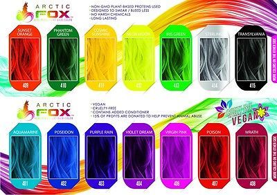 details about arctic fox hair dye poseidon transylvania arctic fox color chart