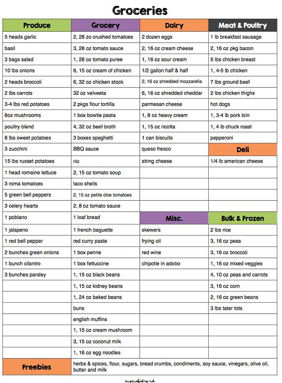 october weekly amp monthly menu plan with grocery list monthly menu planner with grocery list