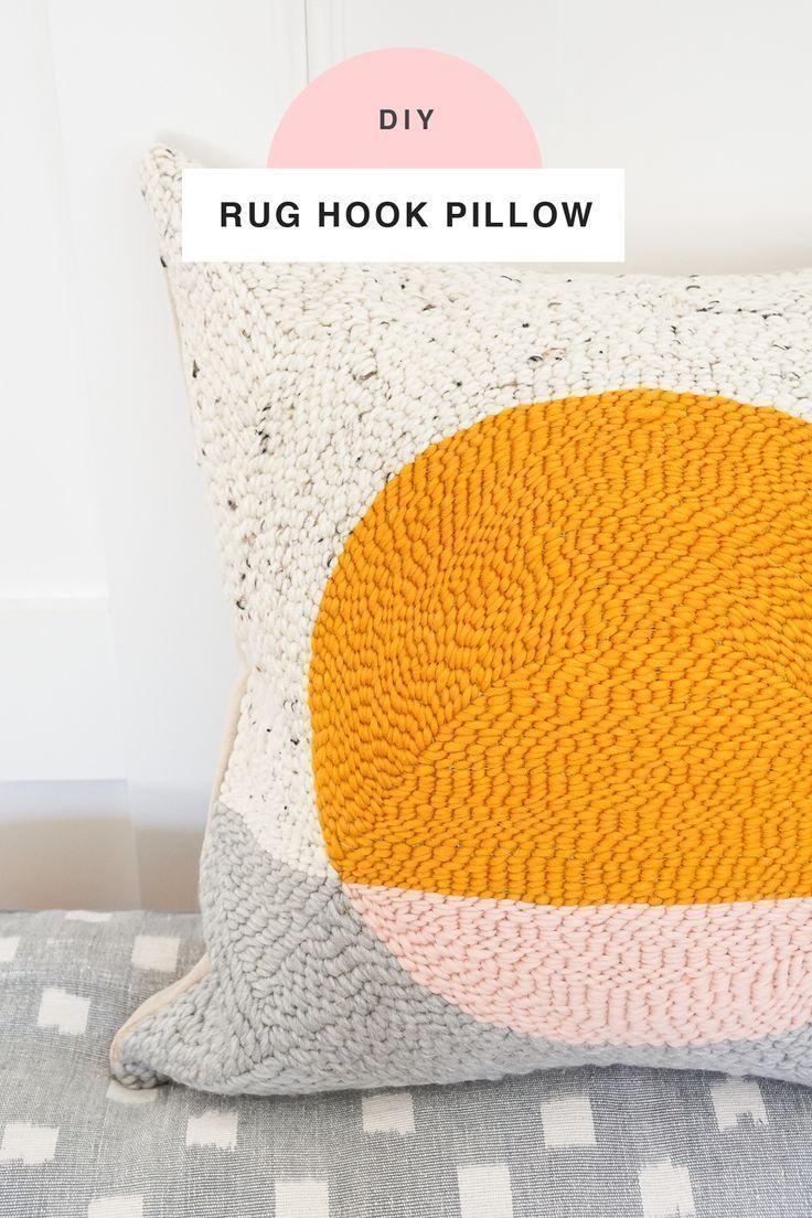 diy rug hook pillow