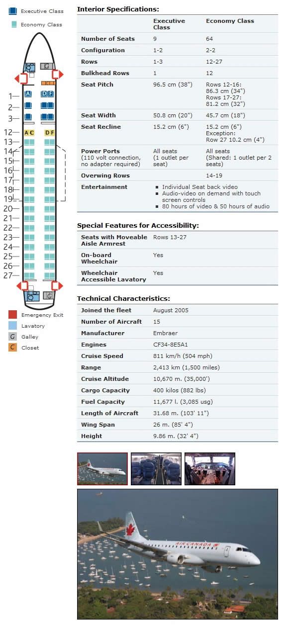 air canada airlines embraer 175 airplane seating boeing airplane size chart