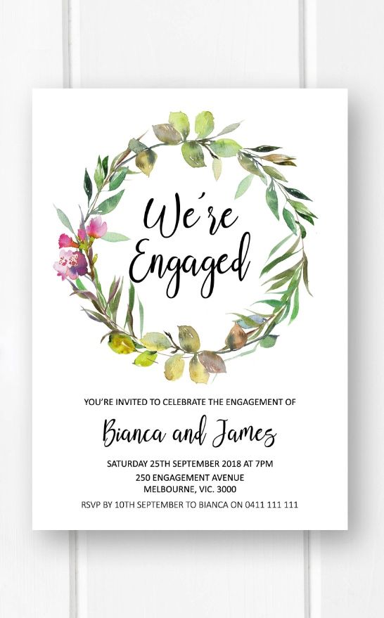 Rustic Engagement Invitations Printable Engagement Party Invitation