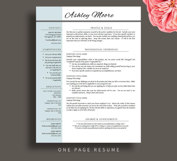 free resume templates for teachers to download