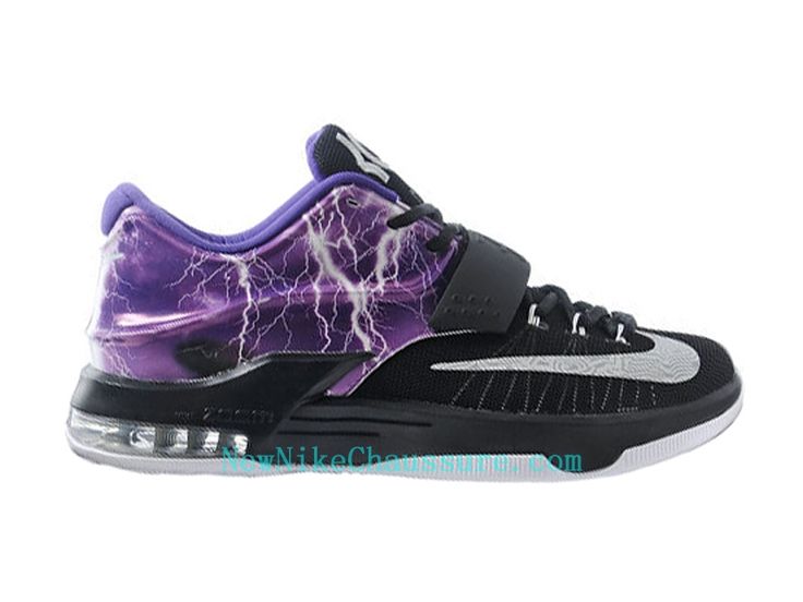 Nike KD 7 iD - Chaussure De Basket-ball pour Homme Pas Cher Noir Pourpre
