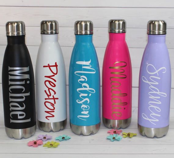 Printed Water Bottle Vacuum Insulated Flask Thermal Stainless Steel Sport Drinks