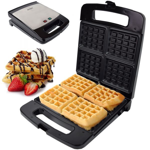 Waffeleisen Waffelmaker Waffelautomat Herzform Antihaftbeschichtet rot