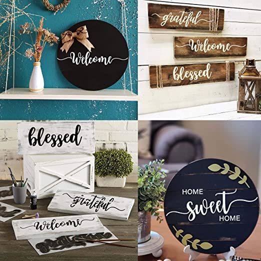 23pcs Welcome Stencil for Painting on Wood,Home Sign Stencils Reusable Porch 23pcs Welcome Stencil for Painting on Wood,Home Sign Stencils Reusable Porch