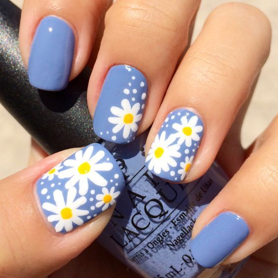 33 Atemberaubende Daisy Flower Nail Art Trend für den Sommer #Nagel