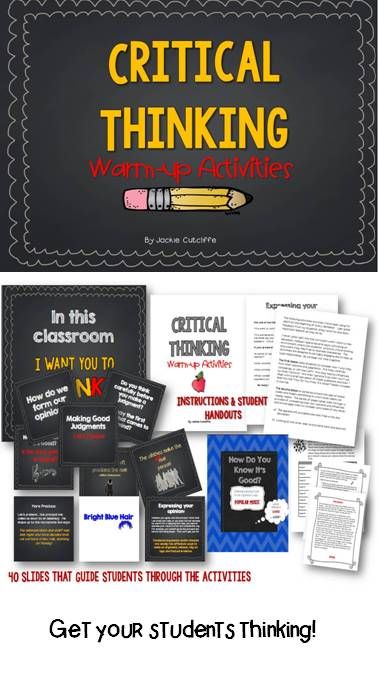 10 Great Critical Thinking Activities That Engage Your Students critical thinking games for college students