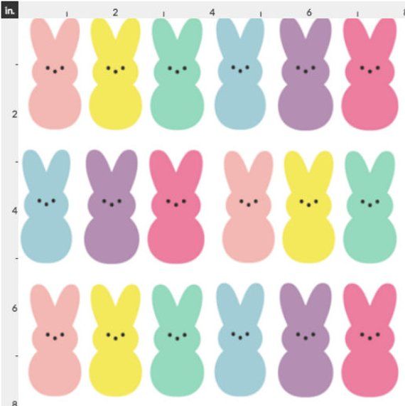 Pretty Rabbit Bunny Silhouette 100/% Cotton Quilting Craft Fabric