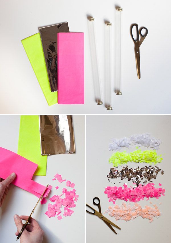 Homemade Confetti Throwers I M Making My Own With A Homemade Confetti Throwers I M Making My Own With A Shaped Craft Punch And Crepe Paper To Had Out Now Can Make These
