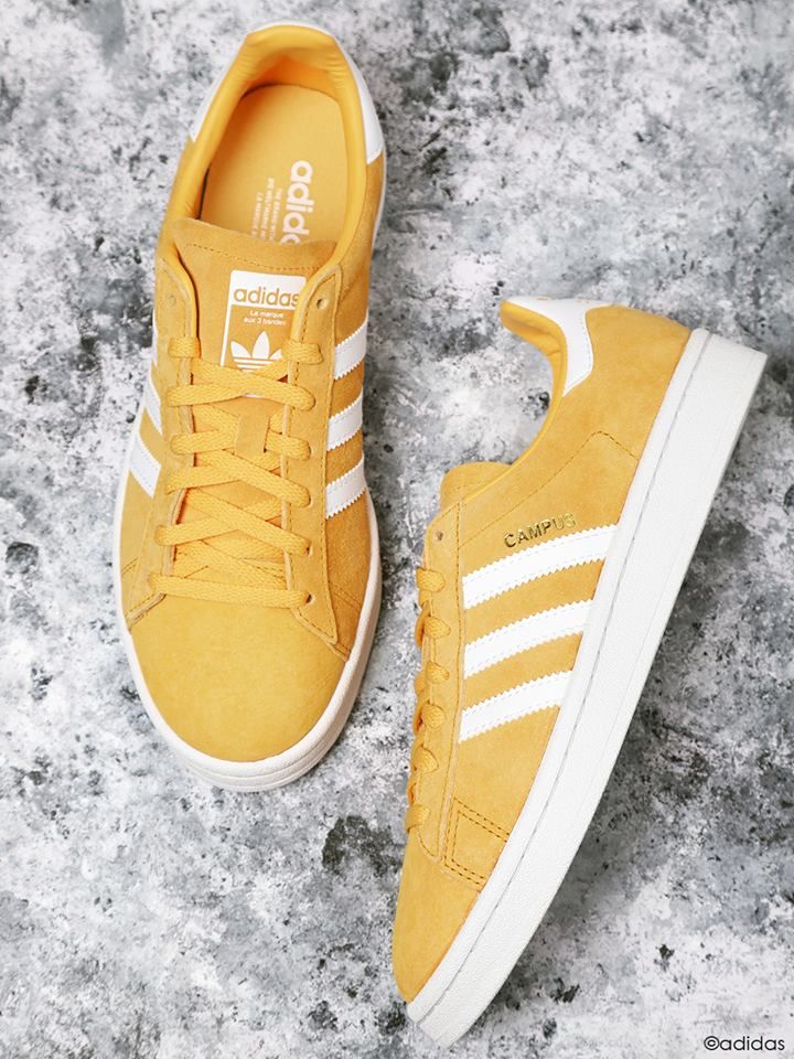 adidas campus jaune moutarde femme