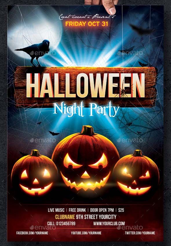 search 100 free halloween psd party flyer templates group board
