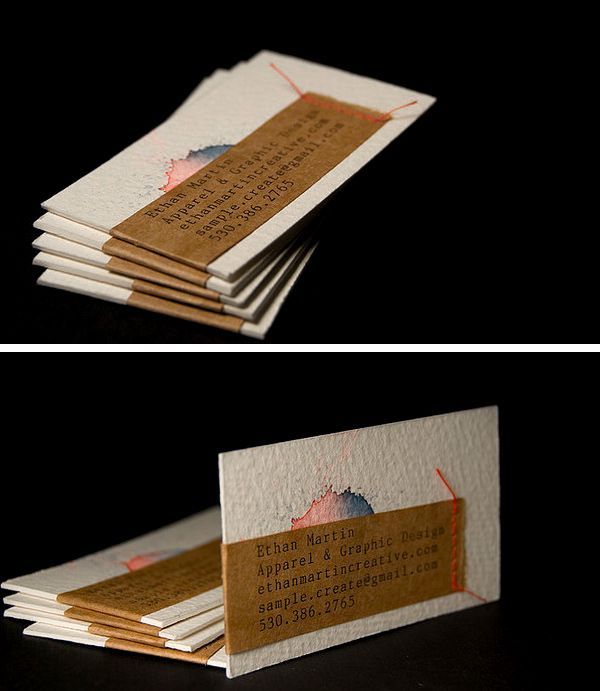 DIY Watercolor Business Cards Gallery: Plus Quick Tips on Making Your Own || DIY business cards created from scrap materials – by Ethan Martin