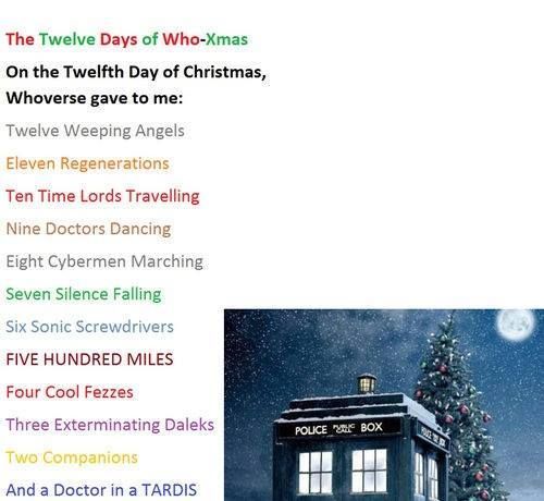 Twelve Days Of Christmas Doctor Who Version Twelve Days Of Christmas Doctor Who Version