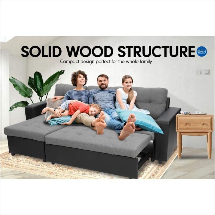 Sarantino 3 Seater Corner Sofa Bed Storage Lounge Chaise Couch Grey In 2021 With Sarantino 3 Seater Corner Sofa Bed, Comfy Corner Sofa Bed With Storage