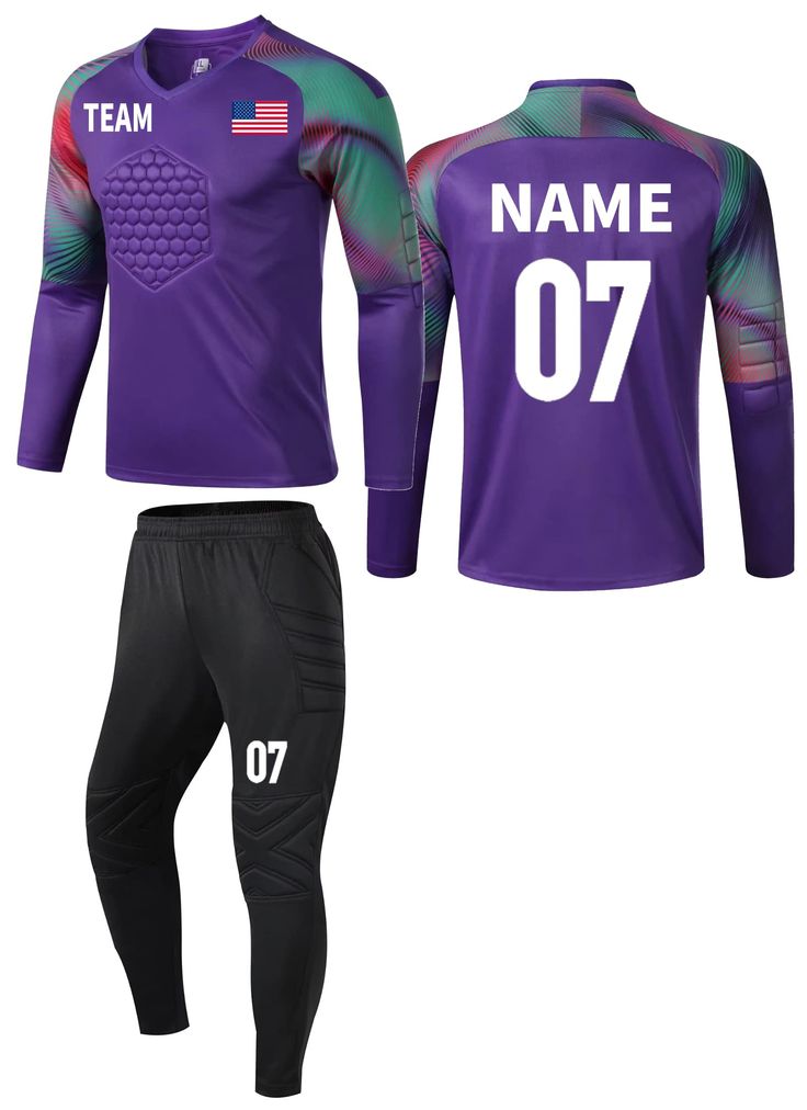 TOMIYO Custom Goalkeeper Padded Jersey Men,Youth Soccer Goalie Shirts