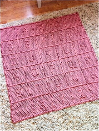 alphabet bobble stitch charts baby blanket crochet pattern baby