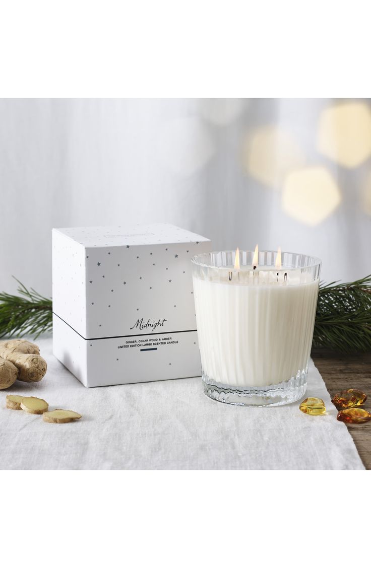 The White Company Midnight Large Scented Candle Nordstrom Large