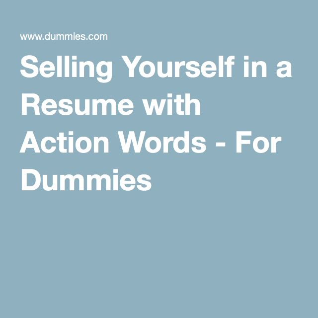 selling yourself in a resumes