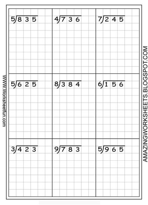 long division worksheets free using graph paper keeps the long division on graph paper