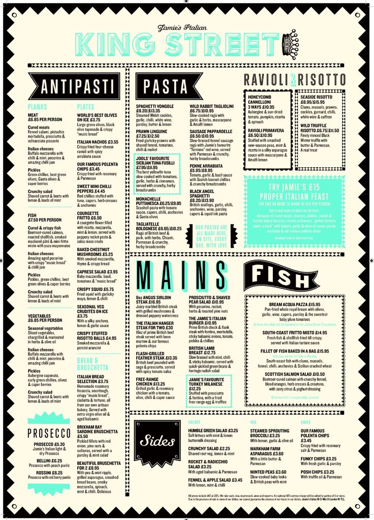 Restaurant Jamie Oliver Menu Restaurant Jamie Oliver Menu
