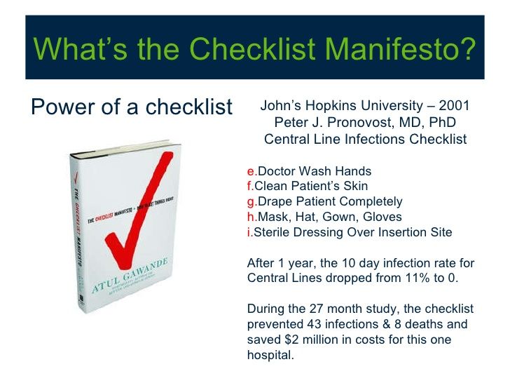 the checklist manifesto how to get things right pdf