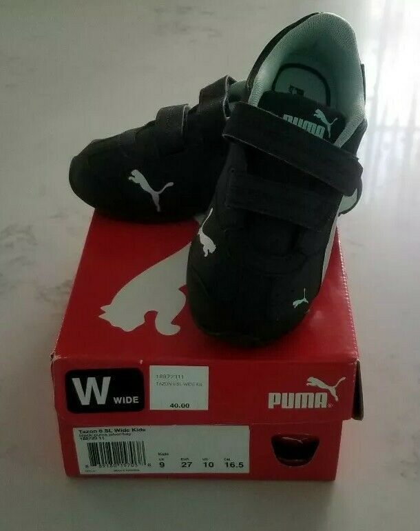 Sponsored)eBay - Puma kinder-fit shoes Tazon 6SL W black silver-bay size 10 | Big girl shoes, Unisex shoes, Kid shoes