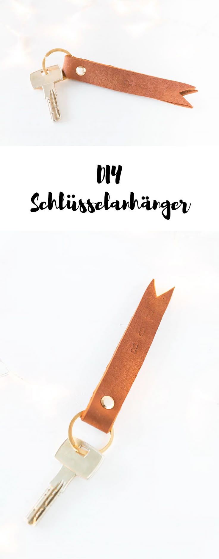 DIY Schlüsselanhänger aus Leder basteln und Namen prägen