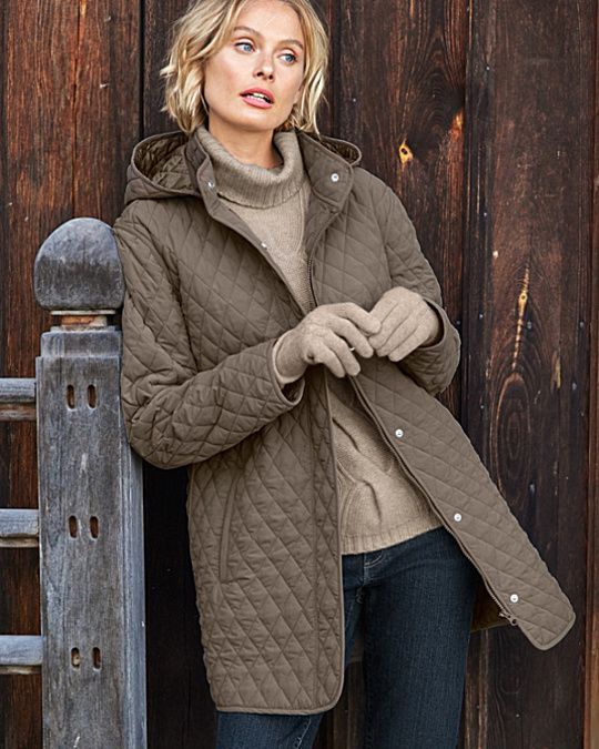 Modern Quilted Car Coat Car Coat Modern Quilts Three Quarter Coats 
