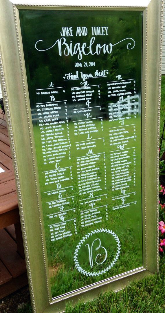 12 best mirror seating chart images on pinterest mirror seating chart mirror wedding