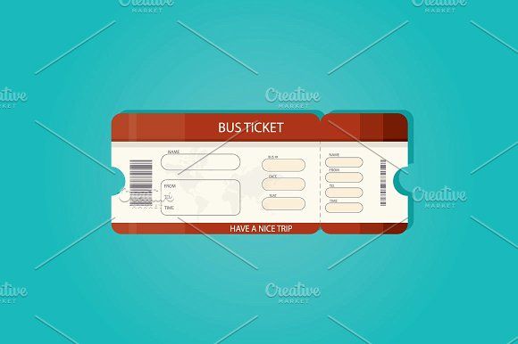 illustration of bus ticket Graphics Modern vector illustration of bus ticket. Ticket graphic design vector templateEPS*10 1 JPEG 5000x by Semenhorosh