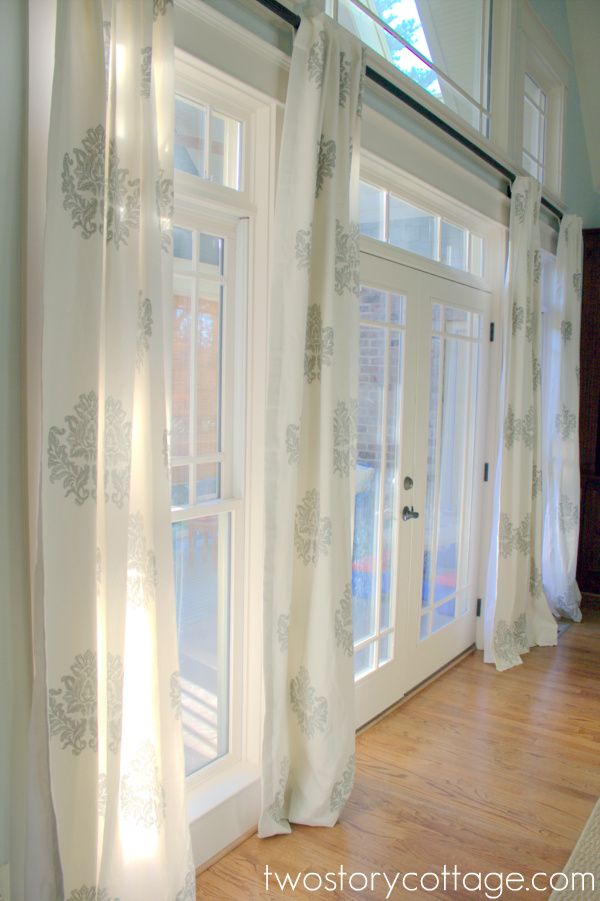 Bingham Printed Damask Panels By Ballard Designs I Via Erin Two Bingham Printed Damask Panels By Ballard Designs I Via Erin Two Story Cottage Blogs Curtains Window Treatments Room